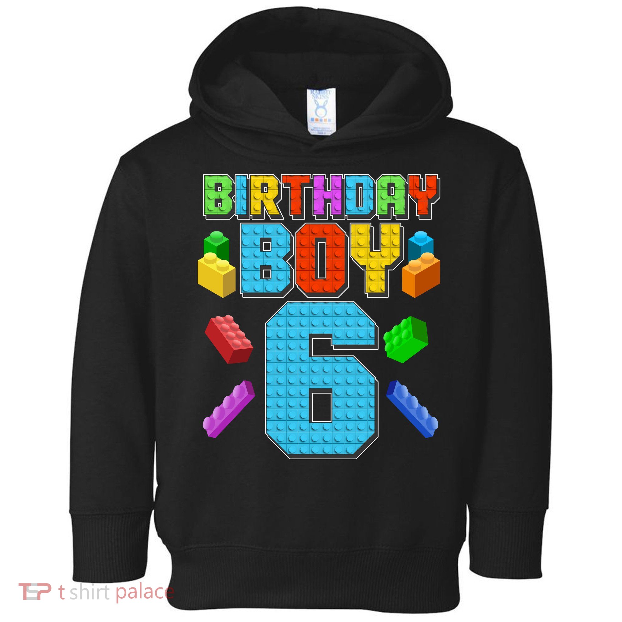 Funny Birthday Boy 6th Birthday Lego Master Builder Toddler Hoodie