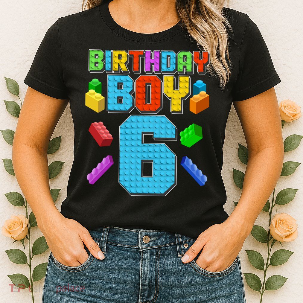 Funny Birthday Boy 6th Birthday Lego Master Builder Womens T-Shirt