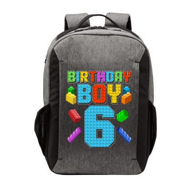 Funny Birthday Boy 6th Birthday Lego Master Builder Vector Backpack