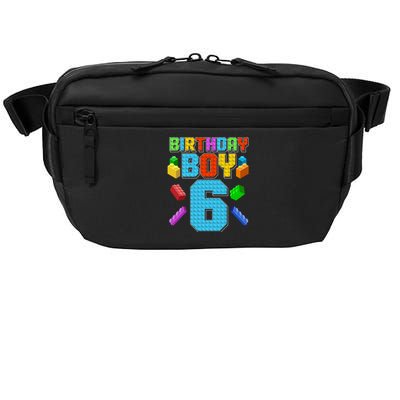 Funny Birthday Boy 6th Birthday Lego Master Builder Crossbody Pack