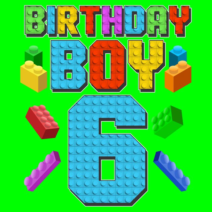 Funny Birthday Boy 6th Birthday Lego Master Builder Long Sleeve Shirt