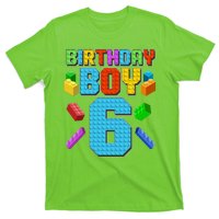 Funny Birthday Boy 6th Birthday Lego Master Builder T-Shirt