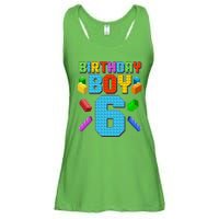 Funny Birthday Boy 6th Birthday Lego Master Builder Ladies Essential Flowy Tank