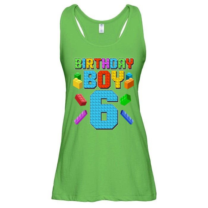 Funny Birthday Boy 6th Birthday Lego Master Builder Ladies Essential Flowy Tank