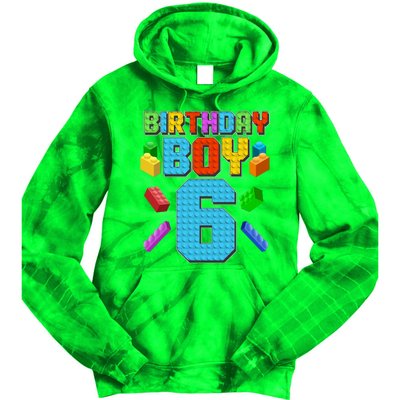 Funny Birthday Boy 6th Birthday Lego Master Builder Tie Dye Hoodie