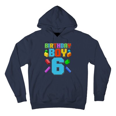 Funny Birthday Boy 6th Birthday Lego Master Builder Hoodie