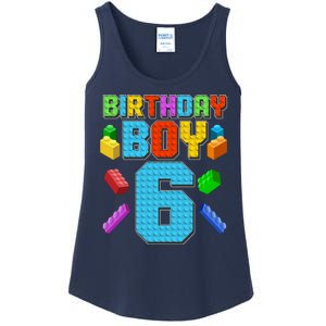 Funny Birthday Boy 6th Birthday Lego Master Builder Ladies Essential Tank