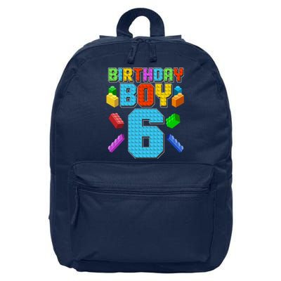 Funny Birthday Boy 6th Birthday Lego Master Builder 16 in Basic Backpack