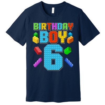 Funny Birthday Boy 6th Birthday Lego Master Builder Premium T-Shirt