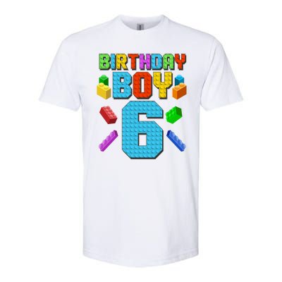 Funny Birthday Boy 6th Birthday Lego Master Builder Softstyle® CVC T-Shirt