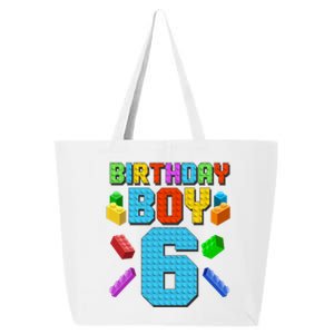 Funny Birthday Boy 6th Birthday Lego Master Builder 25L Jumbo Tote