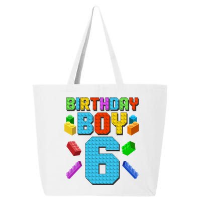 Funny Birthday Boy 6th Birthday Lego Master Builder 25L Jumbo Tote