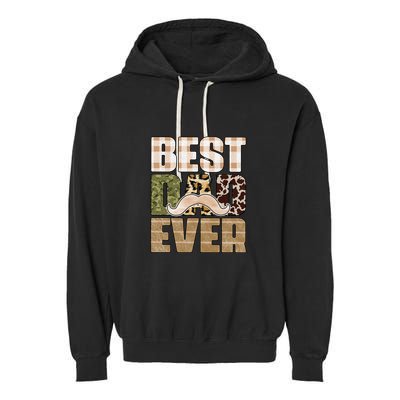 Funny Beard Best Dad Ever Sublimation Father's Day Garment-Dyed Fleece Hoodie