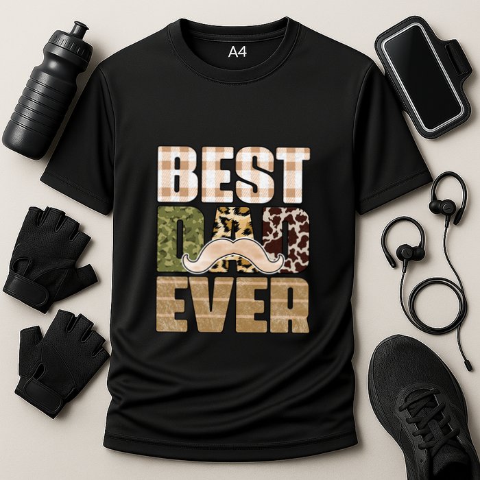 Funny Beard Best Dad Ever Sublimation Father's Day Performance Shirt