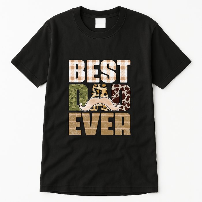 Funny Beard Best Dad Ever Sublimation Father's Day Tall T-Shirt