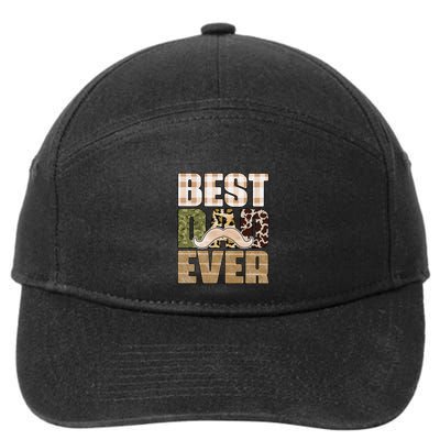 Funny Beard Best Dad Ever Sublimation Father's Day 7-Panel Snapback Hat