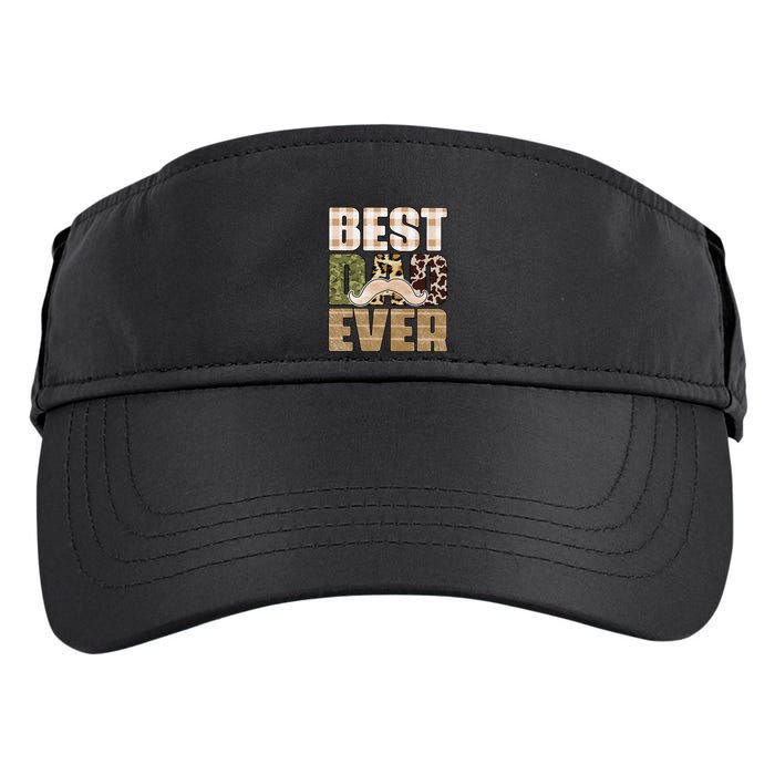 Funny Beard Best Dad Ever Sublimation Father's Day Adult Drive Performance Visor