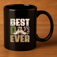 Funny Beard Best Dad Ever Sublimation Father's Day 11oz C Handle Ceramic Mug