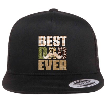 Funny Beard Best Dad Ever Sublimation Father's Day Flatbill Hat