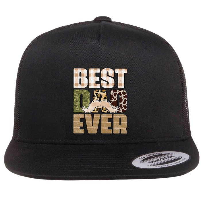 Funny Beard Best Dad Ever Sublimation Father's Day Flatbill Hat