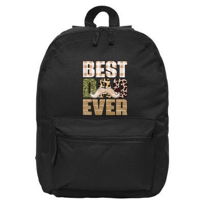 Funny Beard Best Dad Ever Sublimation Father's Day 16 in Basic Backpack