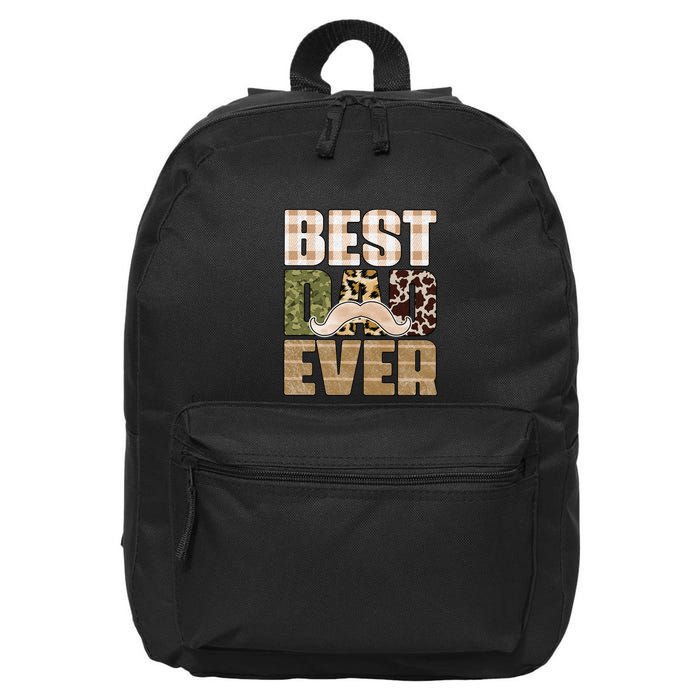 Funny Beard Best Dad Ever Sublimation Father's Day 16 in Basic Backpack