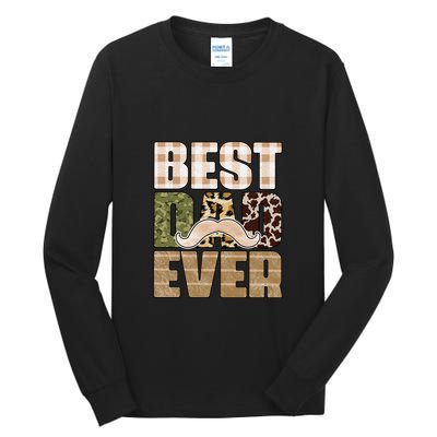Funny Beard Best Dad Ever Sublimation Father's Day Tall Long Sleeve T-Shirt