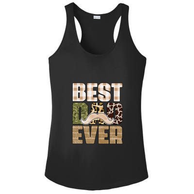 Funny Beard Best Dad Ever Sublimation Father's Day Ladies PosiCharge Competitor Racerback Tank