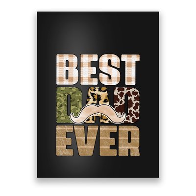 Funny Beard Best Dad Ever Sublimation Father's Day Poster