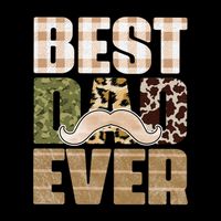 Funny Beard Best Dad Ever Sublimation Father's Day Poster