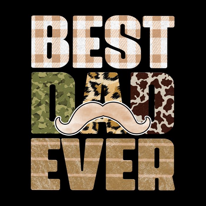 Funny Beard Best Dad Ever Sublimation Father's Day Poster