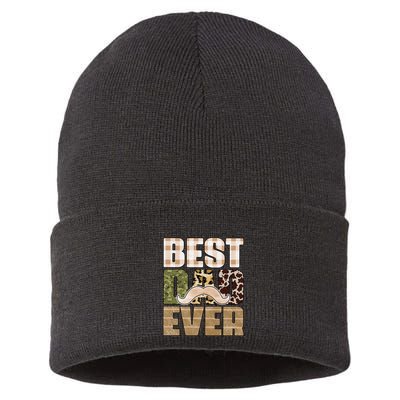 Funny Beard Best Dad Ever Sublimation Father's Day Sustainable Knit Beanie