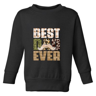 Funny Beard Best Dad Ever Sublimation Father's Day Toddler Sweatshirt