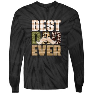 Funny Beard Best Dad Ever Sublimation Father's Day Tie-Dye Long Sleeve Shirt