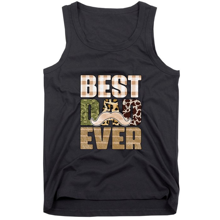 Funny Beard Best Dad Ever Sublimation Father's Day Tank Top