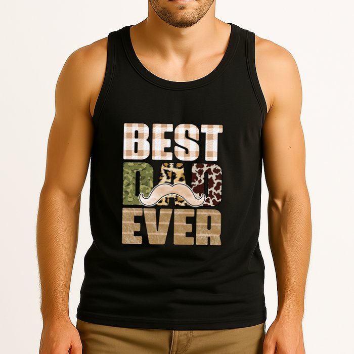 Funny Beard Best Dad Ever Sublimation Father's Day Tank Top