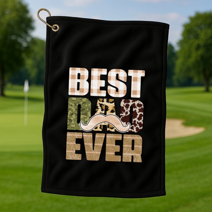 Funny Beard Best Dad Ever Sublimation Father's Day Golf Towel