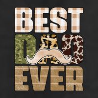 Funny Beard Best Dad Ever Sublimation Father's Day Microfiber Hand Towel