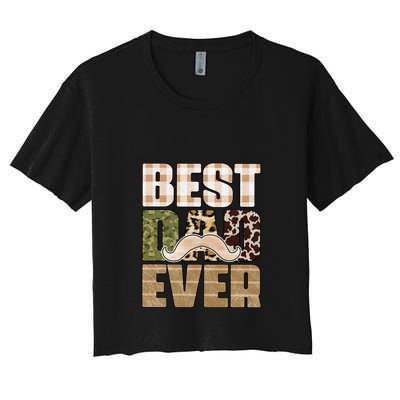 Funny Beard Best Dad Ever Sublimation Father's Day Crop Top