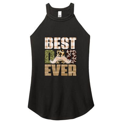 Funny Beard Best Dad Ever Sublimation Father's Day Women's Perfect Tri Rocker Tank