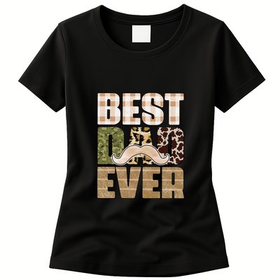 Funny Beard Best Dad Ever Sublimation Father's Day Womens T-Shirt