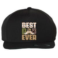 Funny Beard Best Dad Ever Sublimation Father's Day Wool Snapback Cap