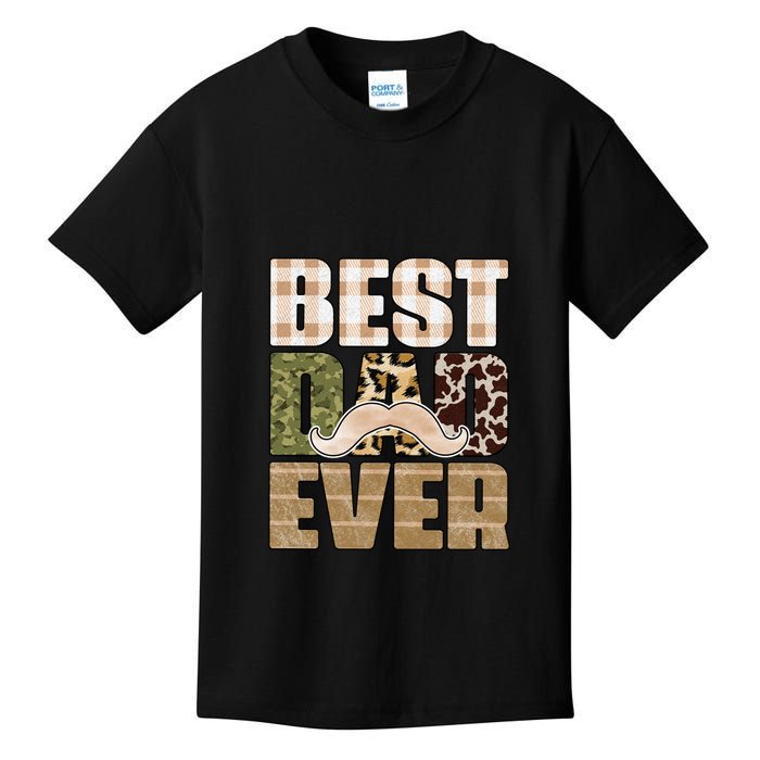 Funny Beard Best Dad Ever Sublimation Father's Day Kids T-Shirt