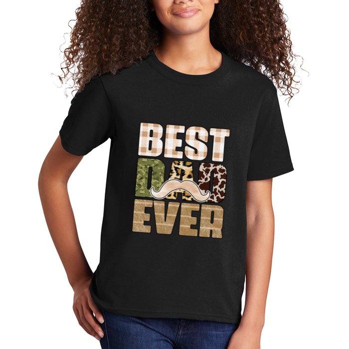 Funny Beard Best Dad Ever Sublimation Father's Day Kids T-Shirt