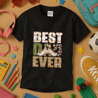 Funny Beard Best Dad Ever Sublimation Father's Day Kids T-Shirt