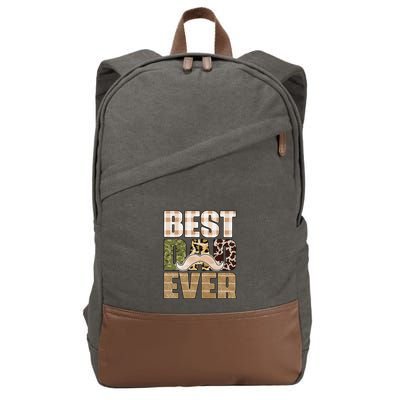 Funny Beard Best Dad Ever Sublimation Father's Day Cotton Canvas Backpack
