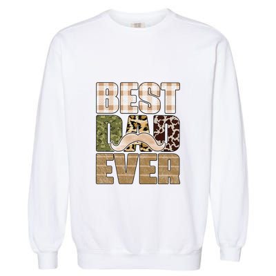 Funny Beard Best Dad Ever Sublimation Father's Day Garment-Dyed Sweatshirt