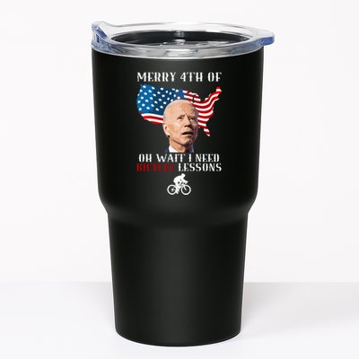 Funny Biden Bicycle Bike Lesson Merry 4th Of July Tumbler