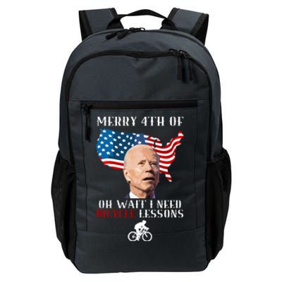 Funny Biden Bicycle Bike Lesson Merry 4th Of July Daily Commute Backpack