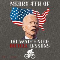 Funny Biden Bicycle Bike Lesson Merry 4th Of July Cotton Canvas Backpack